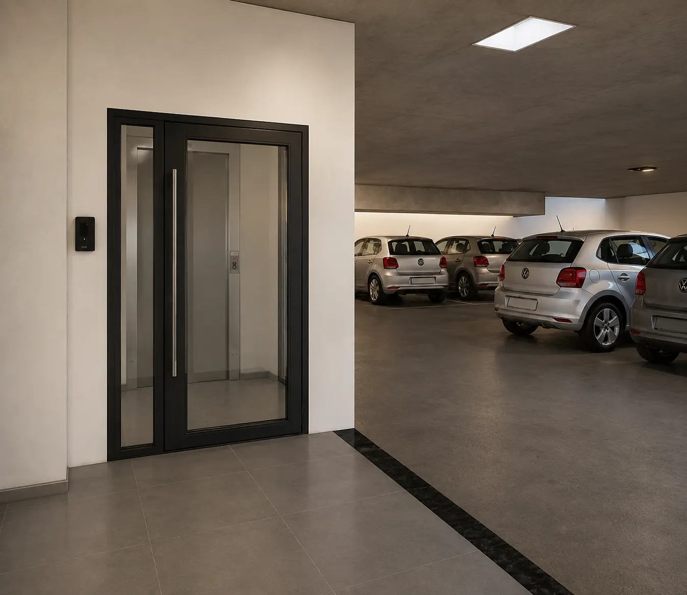 Garagem com Acesso ao Elevador